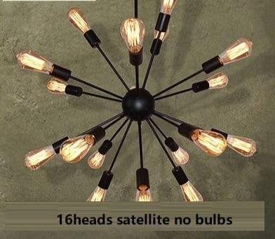 Vintage Industrial Loft Pendant Light 8/12/16/18 Heads Sputnik Pendant Lamp Restaurant Bar Lights