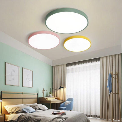 Modern Remote Control Macaron Ultrathin LED Ceiling Light For Living Room Bedroom round corridor Ceiling Lamp