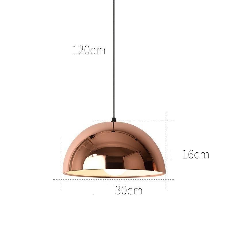 Nordic Modern Simple Gold Round Single-headed Restaurant Chandelier
