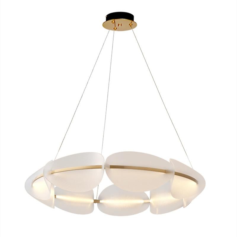 Circular Household Simple Petal Warm Chandelier