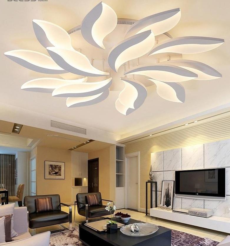 New Design Acrylic Modern Led Ceiling Lights For Living Study Room Bedroom Lampe Plafond Avize Indoor Ceiling Lamp