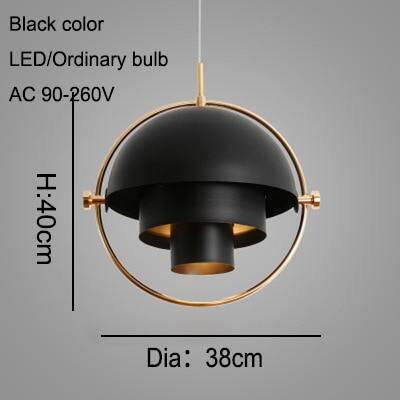 Modern Design Simple Semicircle Copper Color Rotatable Pendant Lights Cafe Restaurant Study Living Room Decoration Pendant Lamps