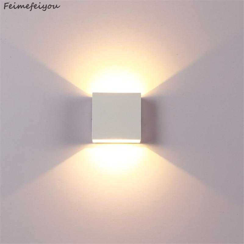 Feimefeiyou 6W lampada LED Aluminium wall light rail project Square LED wall lamp bedside lights bedroom wall decor arts