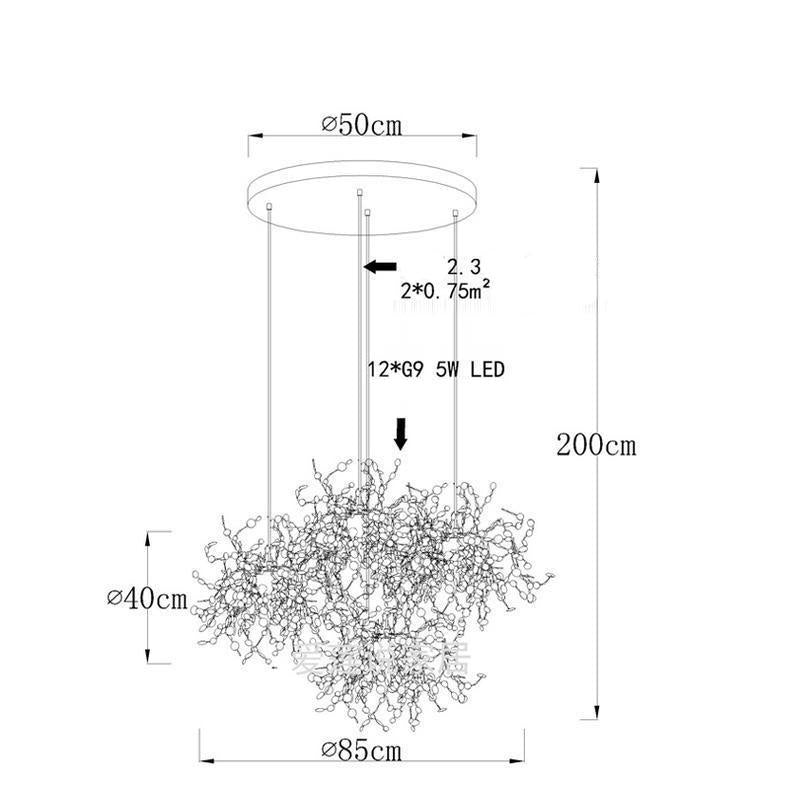 Nordic Modern Creative Design Stainless Steel Chandelier
