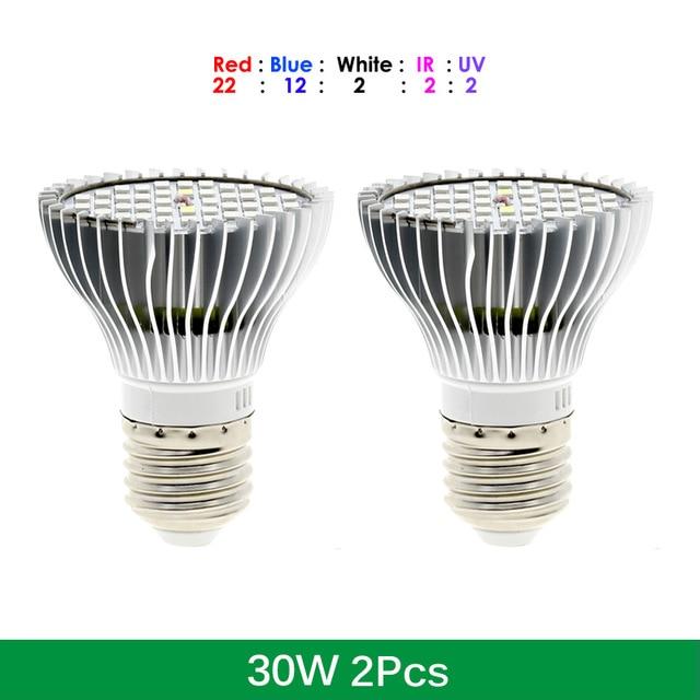 LED Grow Light Full Spectrum 6W/10W/30W/50W/80W E27 UV IR LED Growing Bulb for Indoor Hydroponics Flowers Plants LED Growth Lamp