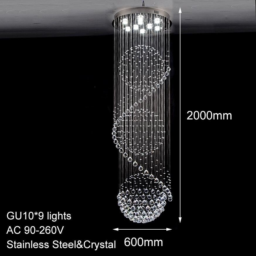 Empire Vintage Chandelier Modern Loft Crystal Lamp With GU10 9 Lights Europe For Bedroom Living Room Hotel Restaurant Lobby Cafe