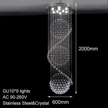 Empire Vintage Chandelier Modern Loft Crystal Lamp With GU10 9 Lights Europe For Bedroom Living Room Hotel Restaurant Lobby Cafe