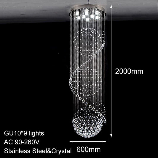 Empire Vintage Chandelier Modern Loft Crystal Lamp With GU10 9 Lights Europe For Bedroom Living Room Hotel Restaurant Lobby Cafe