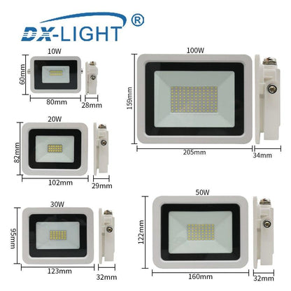 LED Floodlight 10W 20W 30W 50W 100W Outdoor Spotlight Flood Light  Street Light Waterproof IP68 Professional lighting