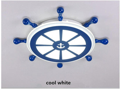 Novelty Kids Room The Rudder LED Lamp Europe Ceiling Light Modern Cartoon Light Boy Bedroom Shop Lighting Fixture