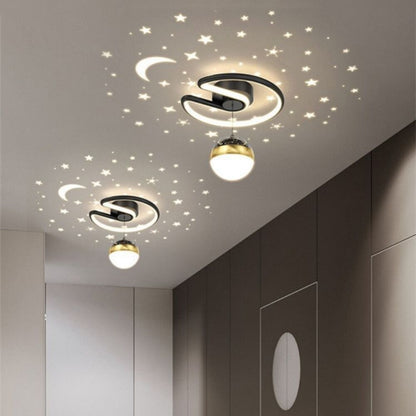20W Chandelier Nordic LED Creative Star Sky Projection Acrylic Ceiling Lamp Applicable For Household Corridors Bedroom