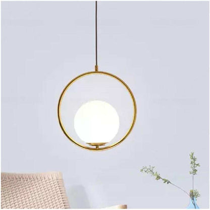 LED Creative Art Glass Ball Pendant Lights Modern Hanging Lamp E27 Black Gold Restaurant Bedroom Home Lighting Decorative