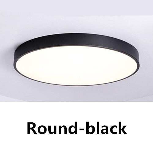 Ultra-thin LED 5cm Ceiling Light Modern Ceiling Lamp Surface Mount Flush Panel Remote Control Light for Restaurant Foyer Bedroom