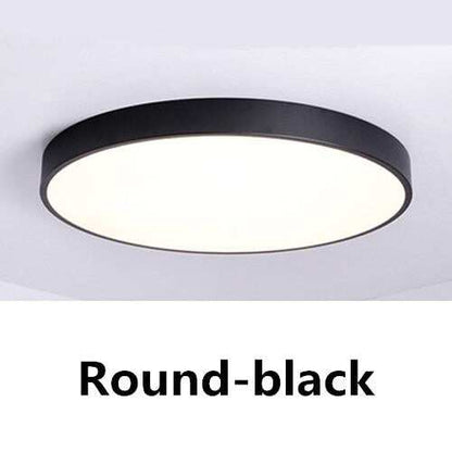 Ultra-thin LED 5cm Ceiling Light Modern Ceiling Lamp Surface Mount Flush Panel Remote Control Light for Restaurant Foyer Bedroom