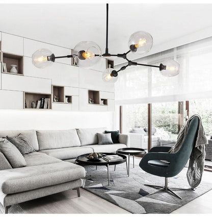 Modern Glass Pendant Light Nordic Dining Room Kitchen Light Designer Hanging Lamps Avize Lustre Lighting