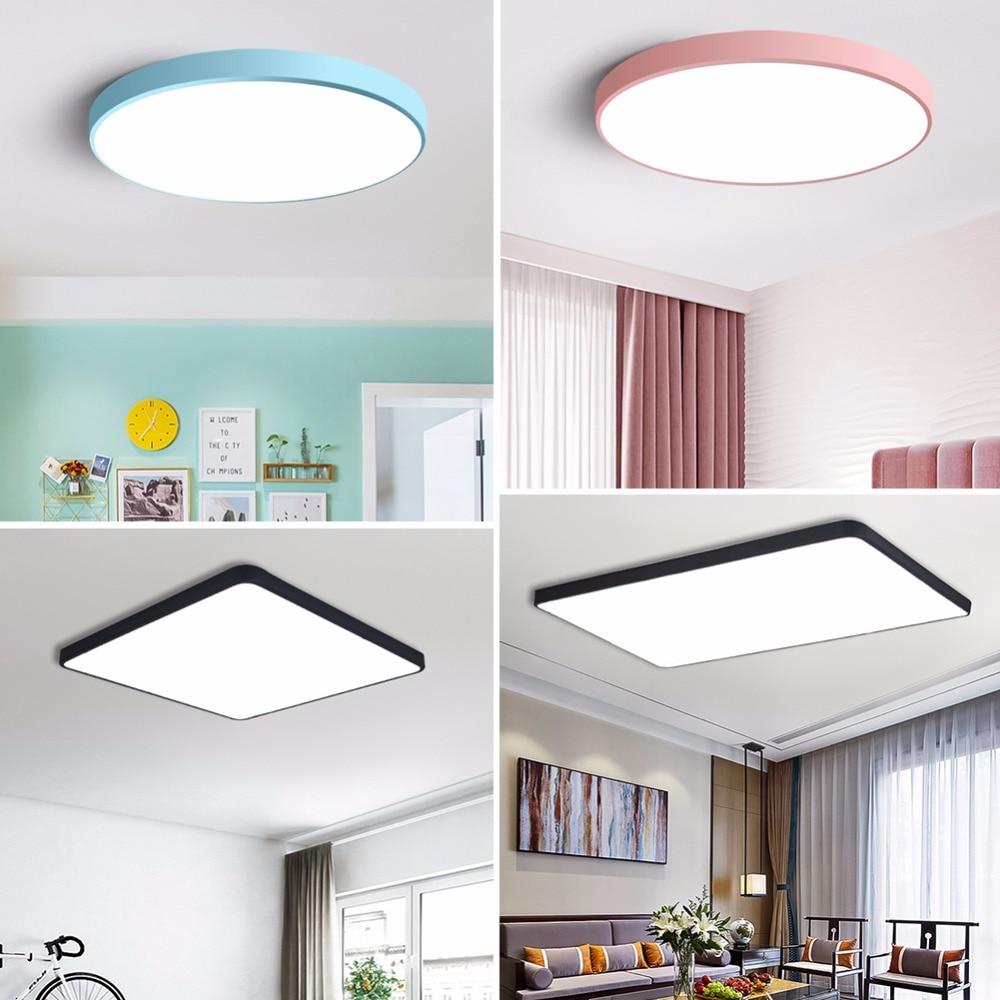LED Ceiling Light Modern Lamp Living Room Lighting Fixture Bedroom Kitchen Surface Mount Flush Panel Remote Control