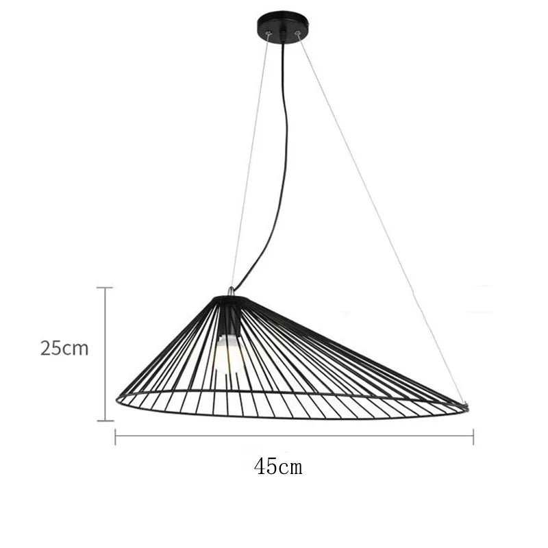 Postmodern Pendant Lights Iron  Vertigo Suspension Dining Room Luminaire Steel Lamp for Living Room