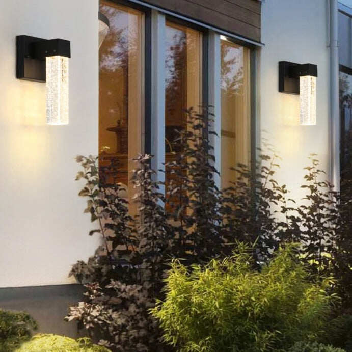 LED Aluminum Outdoor Wall Lighting Crystal IP65 Waterproof Street Wall Lamp for Balcony Garden 96V 220V Sconce Luminaire