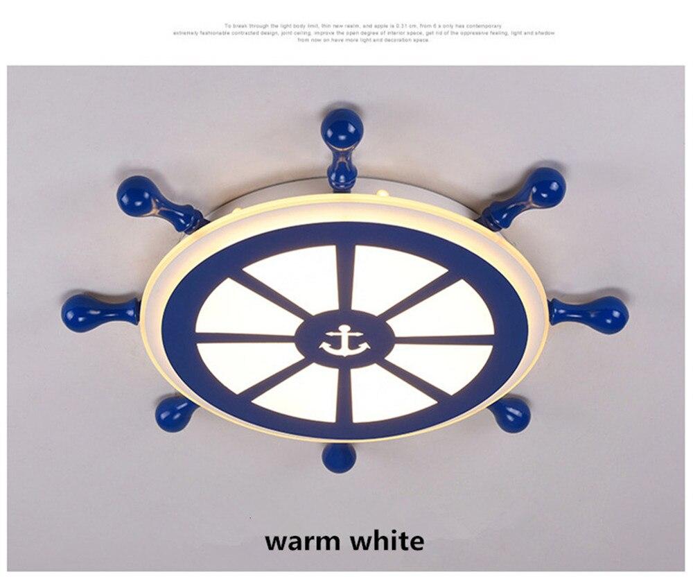 Novelty Kids Room The Rudder LED Lamp Europe Ceiling Light Modern Cartoon Light Boy Bedroom Shop Lighting Fixture