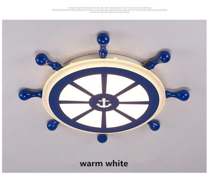 Novelty Kids Room The Rudder LED Lamp Europe Ceiling Light Modern Cartoon Light Boy Bedroom Shop Lighting Fixture