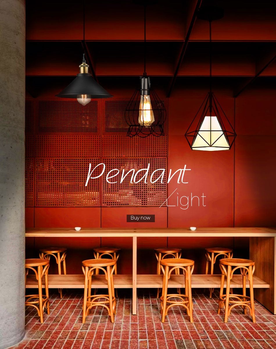 Modern Pendant Light Black Iron Hanging Cage Vintage Led Lamp E27 Industrial Loft Retro Dining Room Restaurant Bar Counter