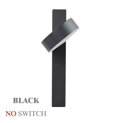 LED wall lamp with switch 7W 9W bedroom living room Nordic modern wall light aisle study reading sconce white black wall lamps