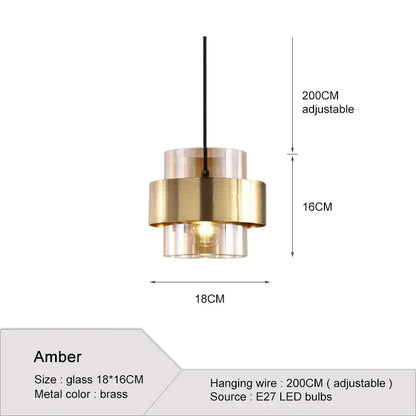 Modern Glass Chandeliers Lighting bedroom Decor Dining Room Pendant Light Kitchen Fixture Hanging Lamp Restaurant Bar Lustres