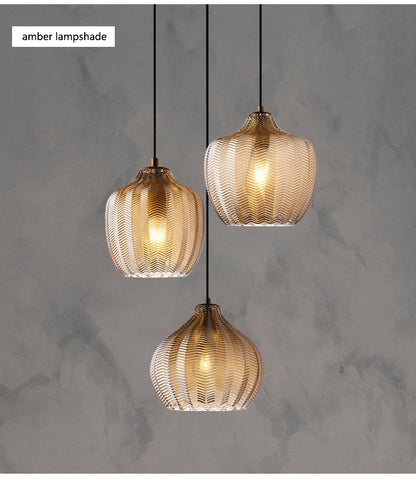 Glass Pendant Lights Restaurant Hanging Lamp Kitchen Island Dining Table Bedroom Bedside Lamp
