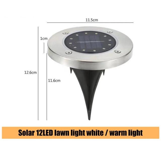 16 LEDs Ground Light Solar Powered Garden Landscape Lawn Lamp Buried Light Outdoor Road Stairs Decking light With light Sensor