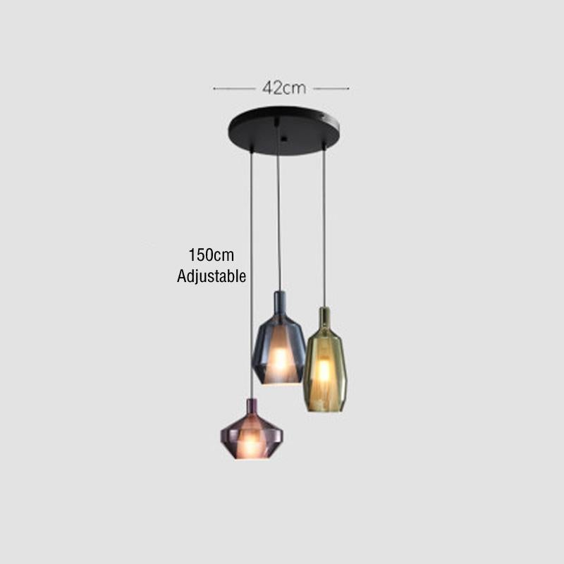 Creative Stained Glass Chandelier Nordic Single-headed Chandelier