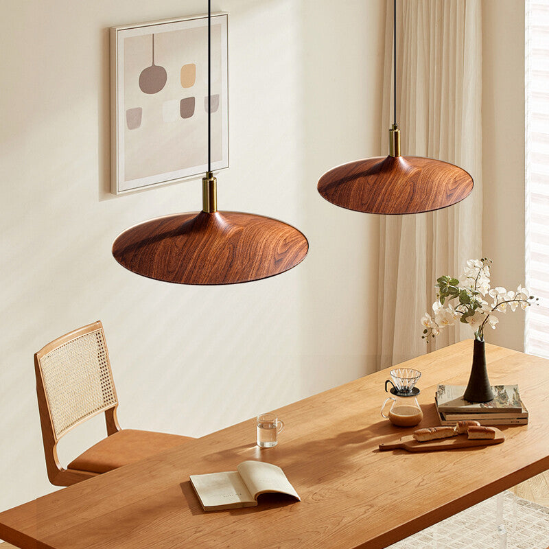 Simple Nordic Retro American Walnut Color Lighting Chandelier Warm Fashion Classical Style Bar Llighting