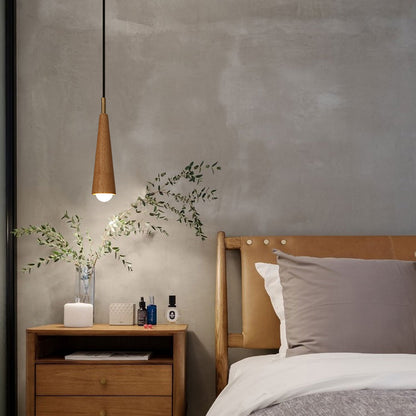 Modern Wooden LED Pendant Light Hanging Lamp Living Room Decor Kitchen Long Tube Pendant Lights