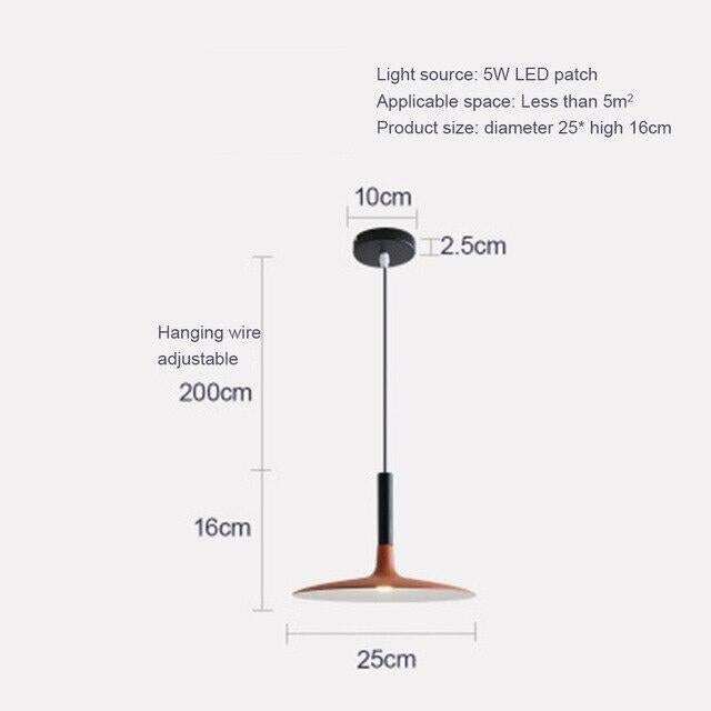 LED Saucer Pendant Lights Hanging Lamp Cement Hanglamp Nordic Retro Living Room Light Fixtures Decorative Lighting