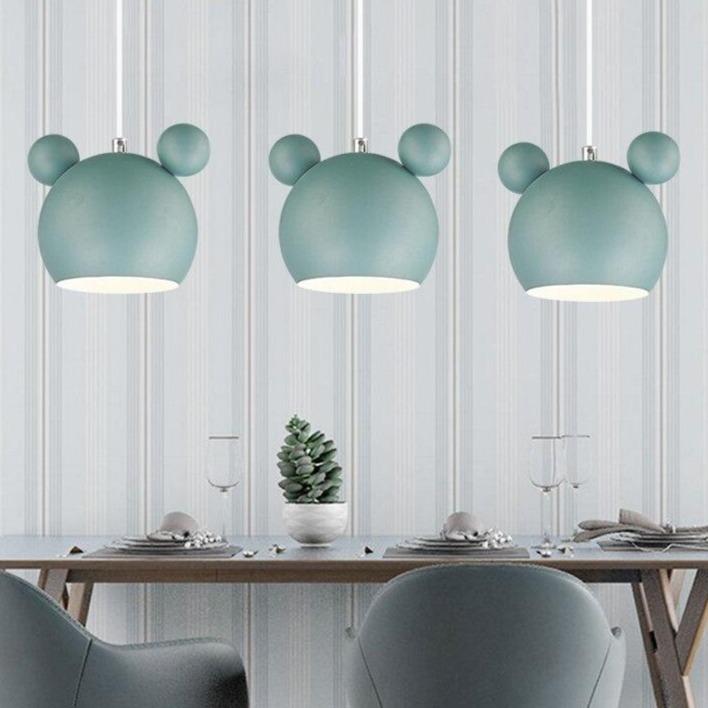 Pendant Lights Nordic Macaron Wrought Iron Personality Cute Lighting Cartoon Corridor Bedroom Children's Bedside Lights