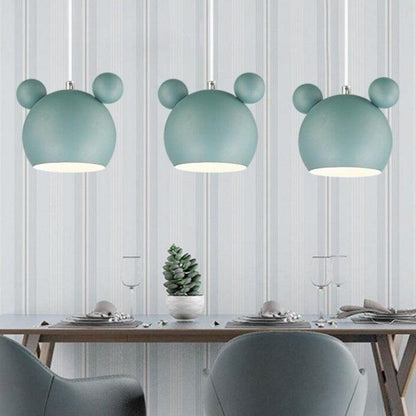 Pendant Lights Nordic Macaron Wrought Iron Personality Cute Lighting Cartoon Corridor Bedroom Children's Bedside Lights