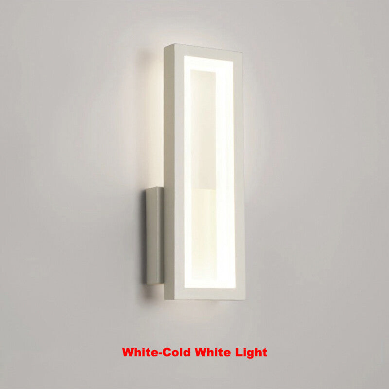 Modern Minimalist Wall Lamps Home Decor Living Room Bedroom Bedside 17w Ac96v-260v Led Sconce Black White Light Aisle Decoration