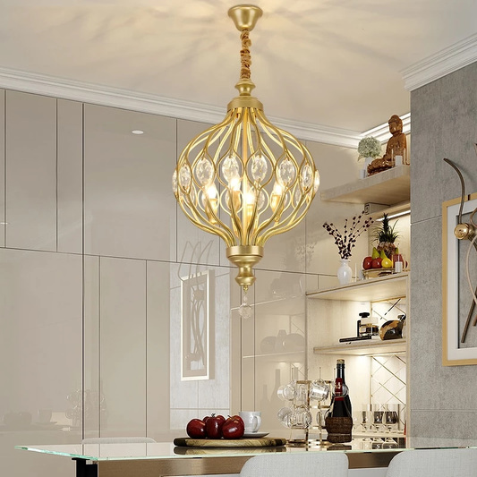 Nordic Crystal Pendant Lights Black Dining Table Lamp Hanging Light For Kitchen Living Room Bedroom Corridor Led Industrial Lamp