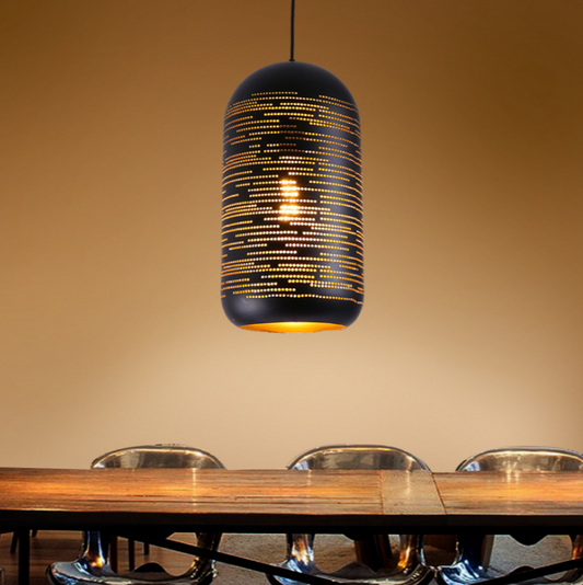 Vintage Pendant Light Nordic Porous Loft Iron Etching Lampshade