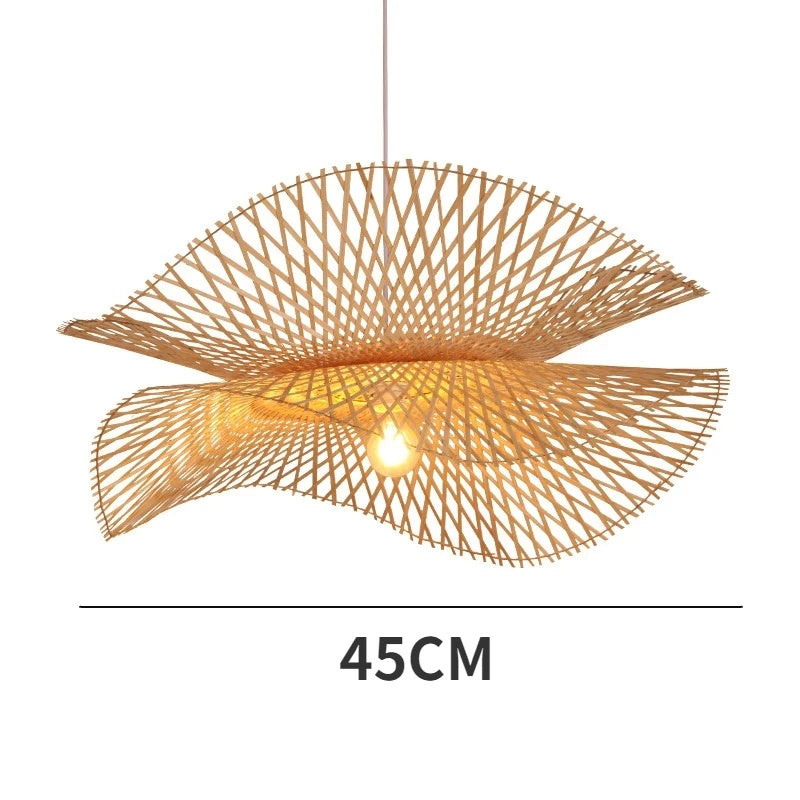 Modern Bamboo Pendant Lights Asian Style Handmade Hanglamp Lighting Kitchen Island Pendant Lamp Restaurant Chandeliers Luminaire