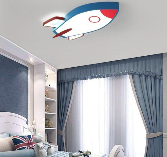 Airplane LED Ceiling Lights Boy's Girl's Study Room Bedroom Modern Lamp Lighting New Fixture Remote Control Luminaria