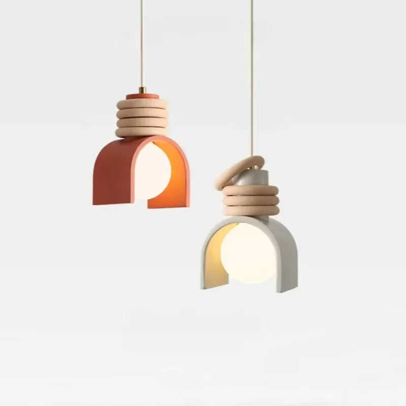 Retro Macaron Chandelier Lights Bedroom Bedside Lighting American Restaurant Bar Pendant Lights