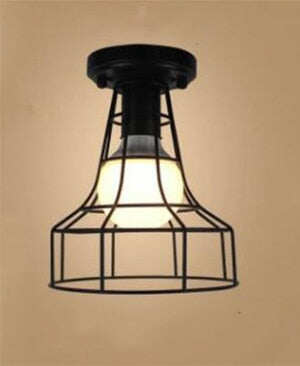 Modern Wrought Iron E27 Led Ceiling Lamps Black Ceiling Lights For Kitchen Living Room Bedroom Study Aisle Restaurant Cafe Hotel