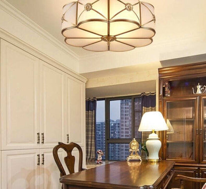 Modern LED Ceiling Lights Foyer Copper Lamparas De Techo Vintage E27 Lamp Ceiling For Living Room Bedroom Home Lighting