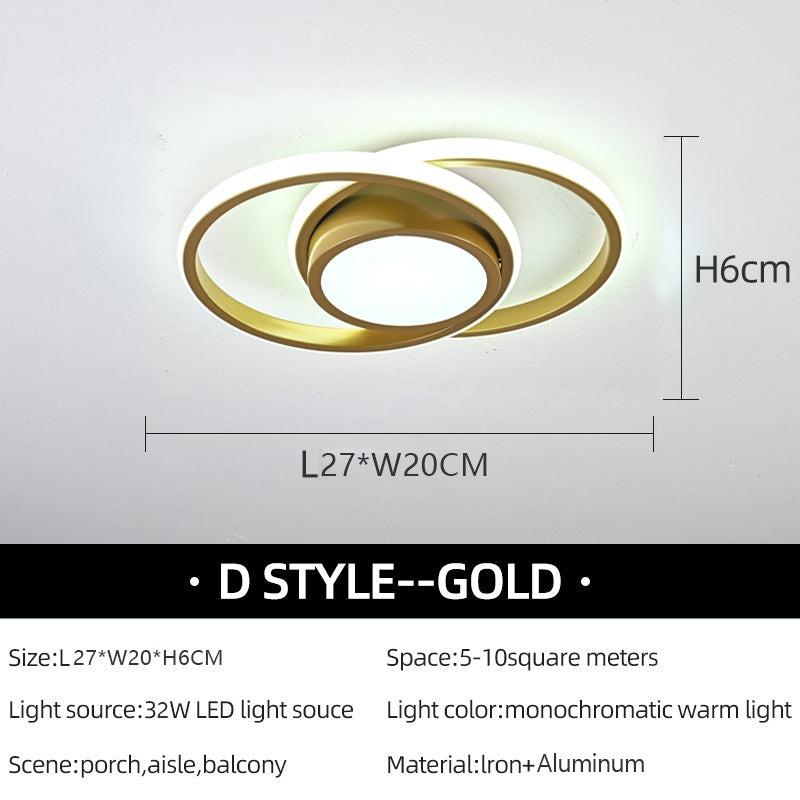 Modern LED Aisle Ceiling Light Minimalist ceiling Lamp Black White Lamp For Entryway Closet Cloakroom Led Ceiling Fixture Luster