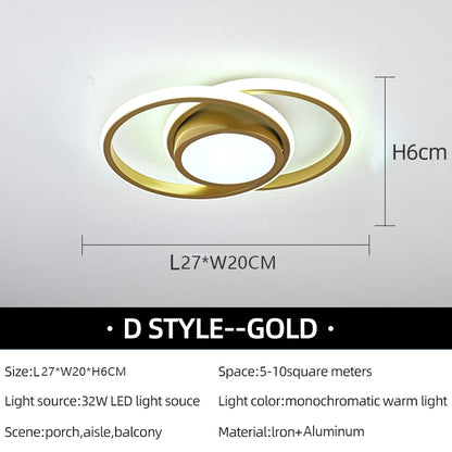 Modern LED Aisle Ceiling Light Minimalist ceiling Lamp Black White Lamp For Entryway Closet Cloakroom Led Ceiling Fixture Luster