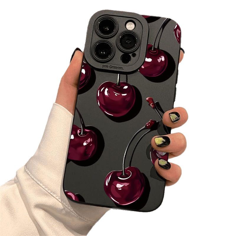 For iPhone 17 16 15 14 13 12 11 Pro Max Case Red Cherry Phone Cover For iPhone XS Max XR X 7 8 Plus 16E Shockproof Bumper Fundas