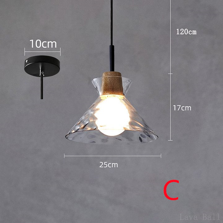 Nordic Lamp Clear Glass Lampshade Bedroom Living Room pendant lights Kitchen Dining chandeliers Restaurant Decor Hanging Lights