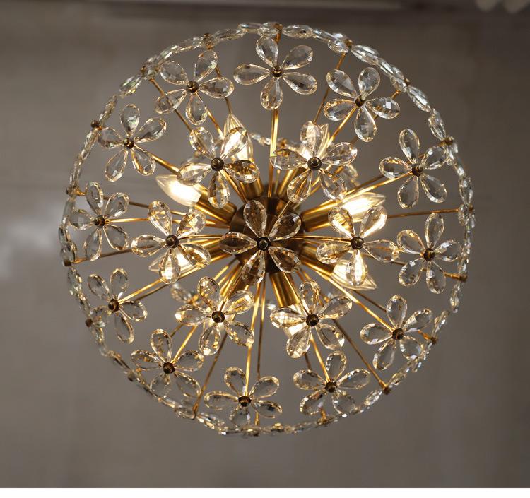 Crystal Chandelier Garden American Retro Style Lamps