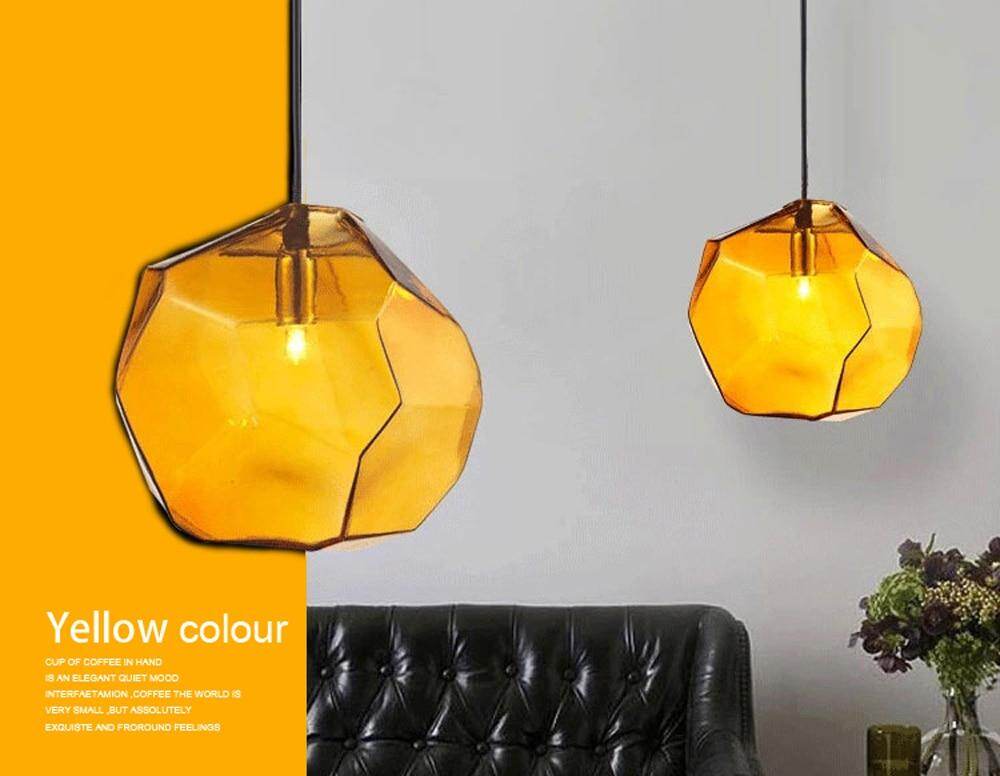 Modern Minimalist Pendant Lights Creative Colorful Glass Pendant Lamps Restaurant LED Lamps Indoor Home Lighting