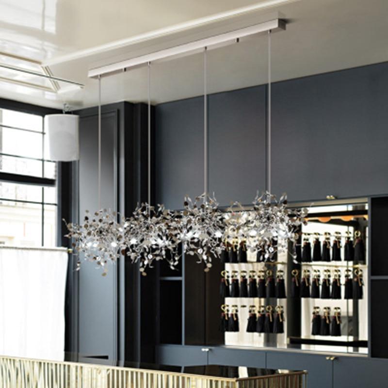 Postmodern Individual G9 Leaf Pendant Light Industrial Lamp Metal Hanging Lights LOFT Suspension Luminaire
